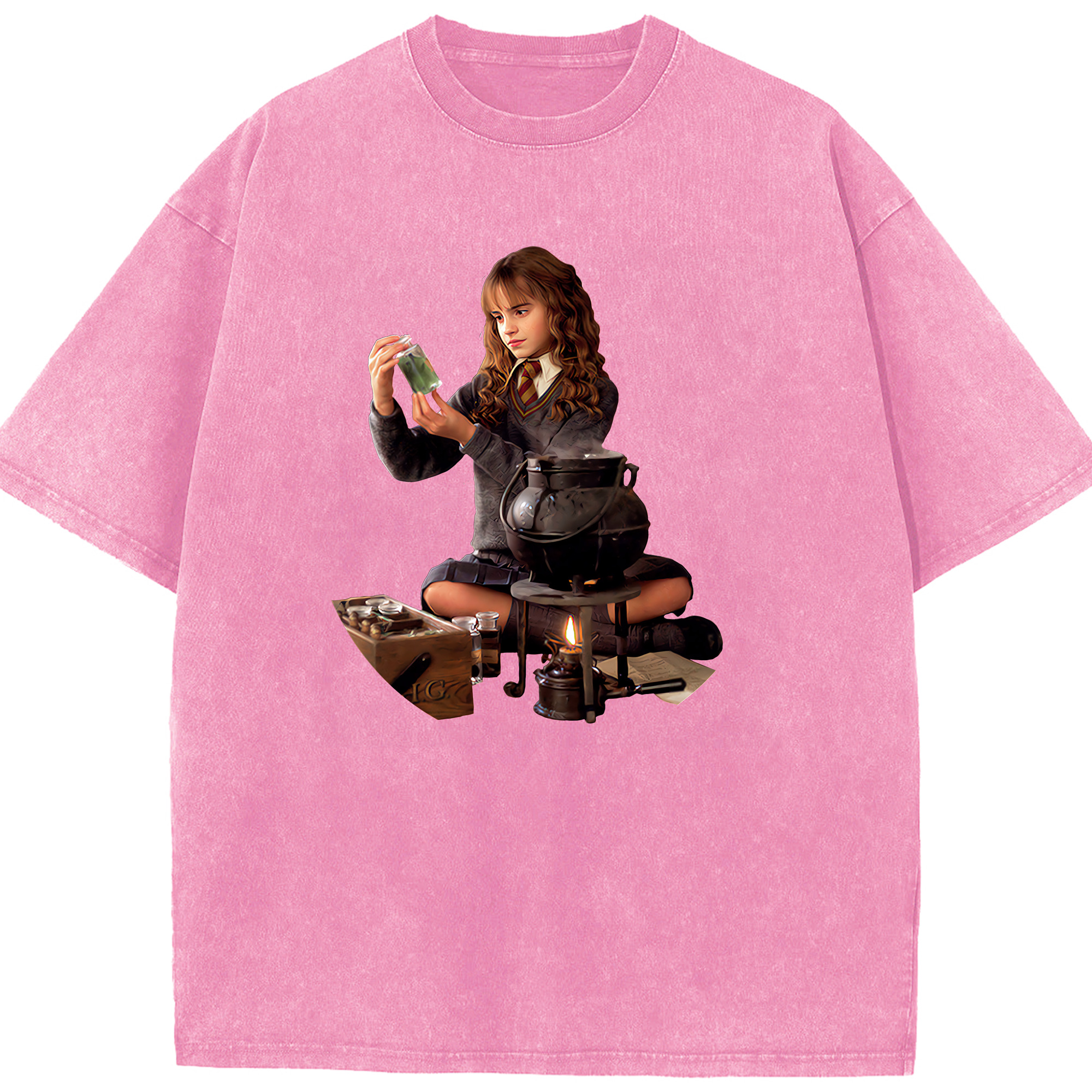 （画像用） Harry Potter ハリー・ポッターシリーズ 綿100% ヴィンテージ風 半袖Tシャツ（フロントプリント）